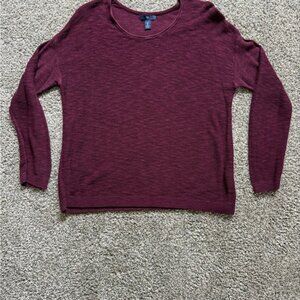 GAP Burgundy Light Weight Knit Sweater